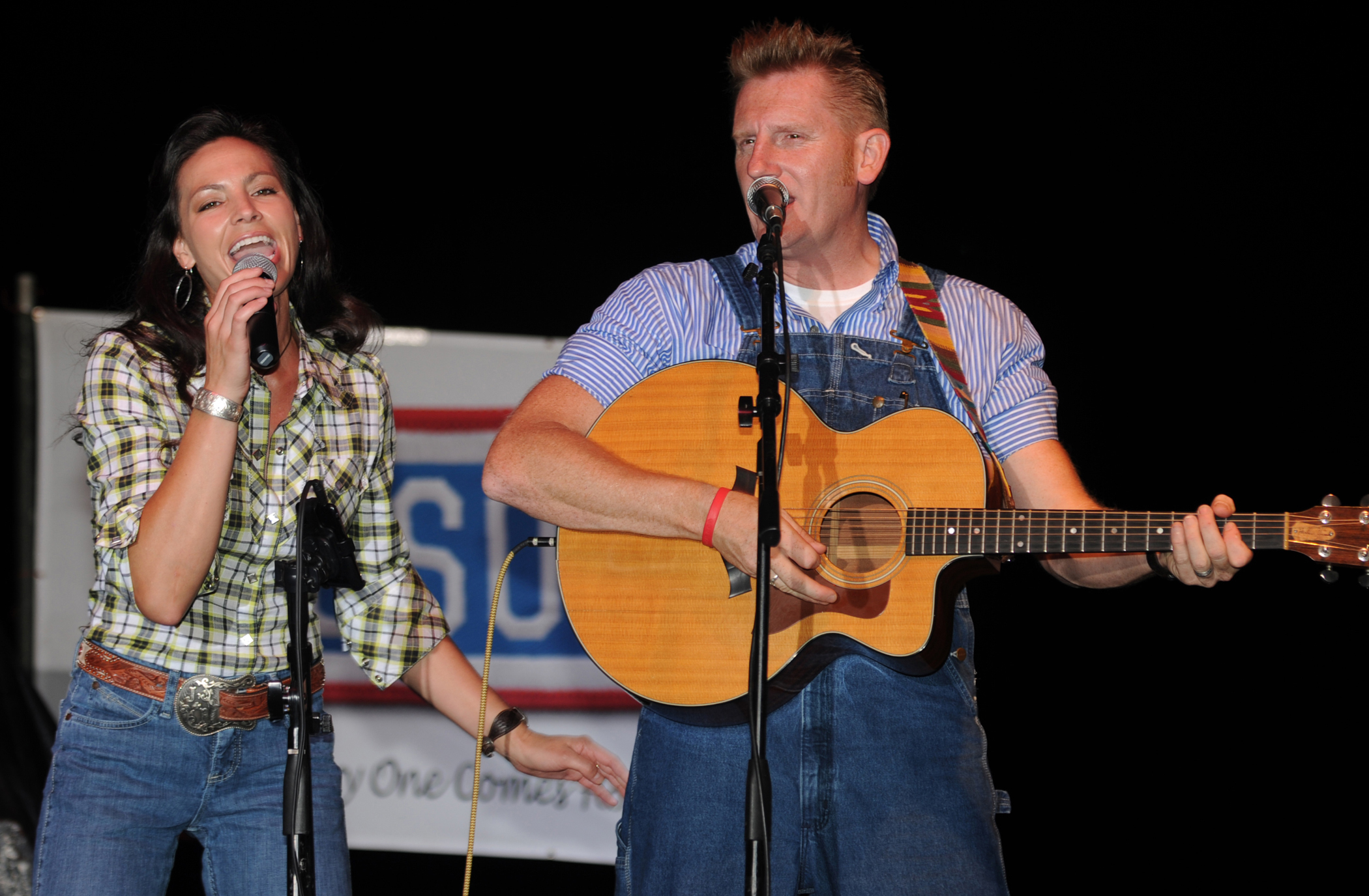 100704-A-9737A-060 GUANTANAMO BAY, Cuba (July 4, 2010) The country music group, Joey and Rory, perform for service members at Joint Task Force Guantanamo and the Naval Station Guantanamo Bay community. The event was sponsored by the base Morale, Welfare and Recreation office. (U.S. Army photo by Sgt. Tiffany Addair/Released)